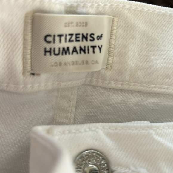 Citizens of Humanity Emannuelle Slim Flare Jeans White 30X31 Stretch Low Rise - Picture 8 of 12